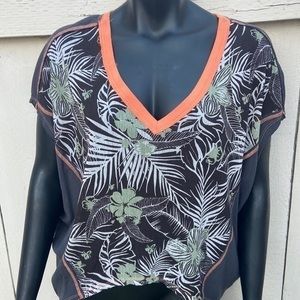 We the Free oversized tropical print tunic shirt